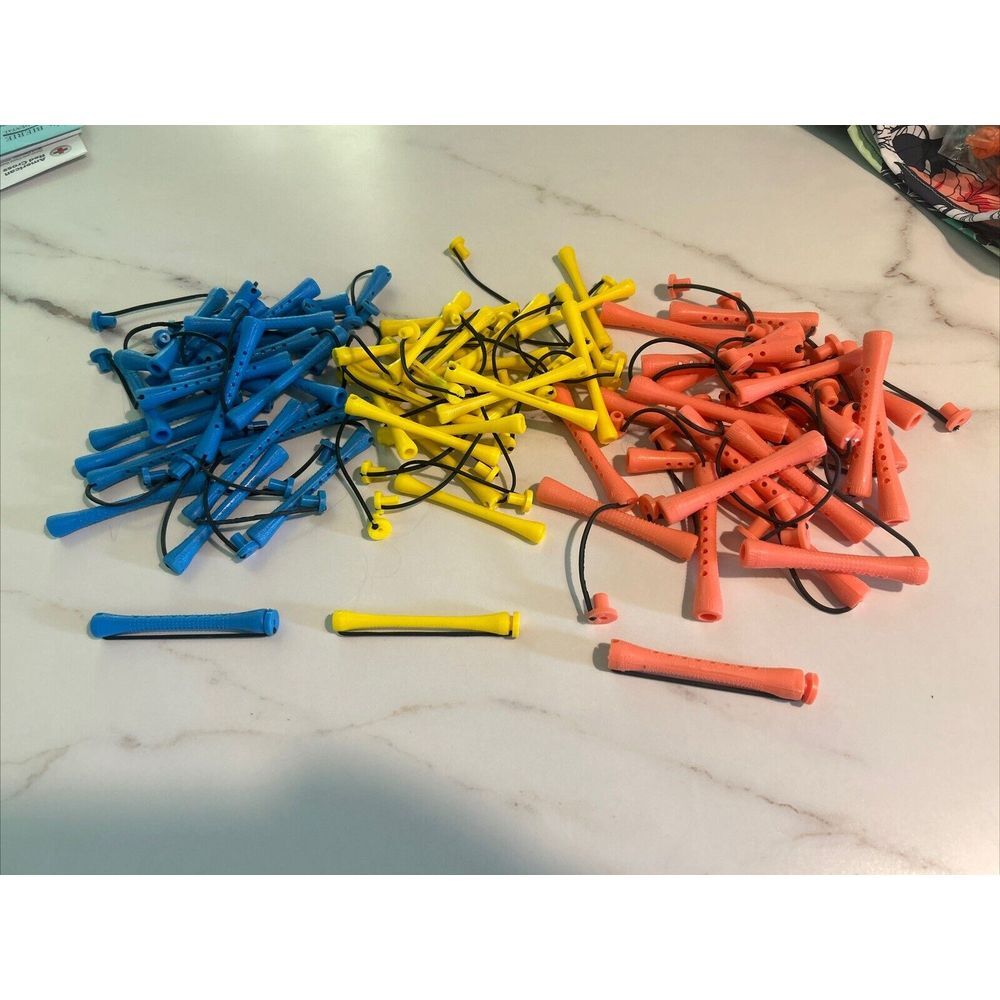 Vintage Perm Rods Plastic Clip‎ Swing Arm Permanent Hair Spin Curlers Lot 72